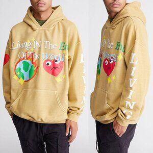 PacSun Men's M All Over Hoodie Sweatshirt "Living In the End Of The World" Comfy